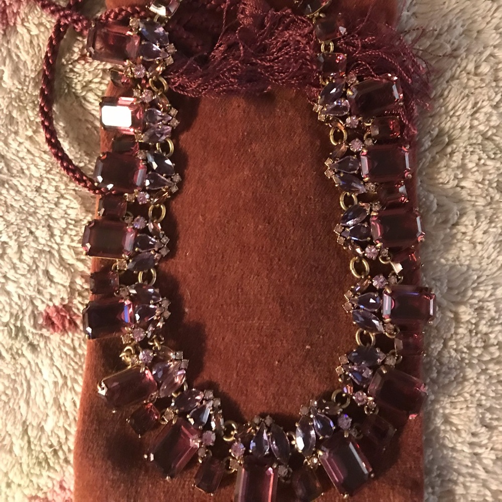 JCREW PINK STONE NECKLACE